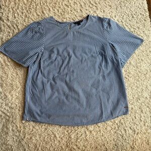 Women's Tommy Hilfiger Striped Blouse Top Size L Blue